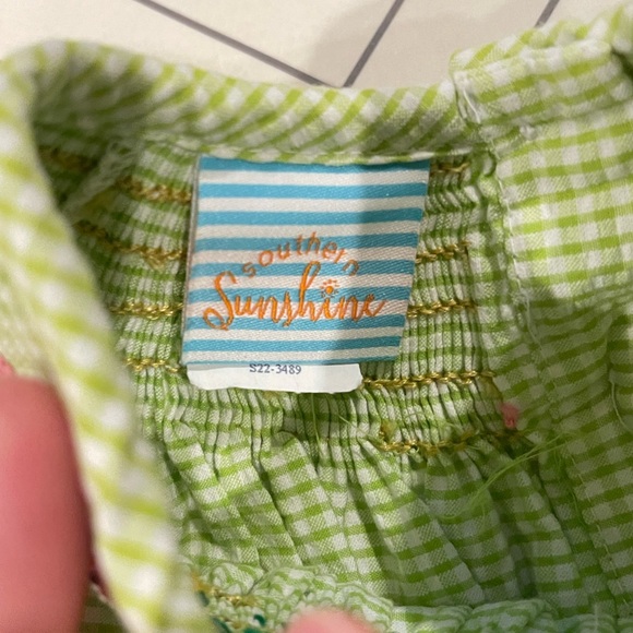 NWT Southern Sunshine Gingham Smocked Flamingo Dress - Picture 8 of 13